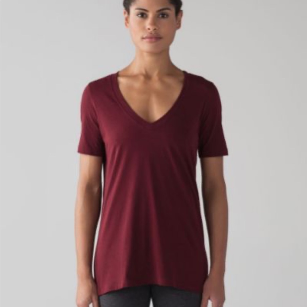 Lululemon Love Tee Deep Burgundy Size 8